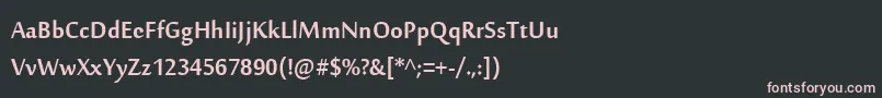 Moolboran Font – Pink Fonts on Black Background