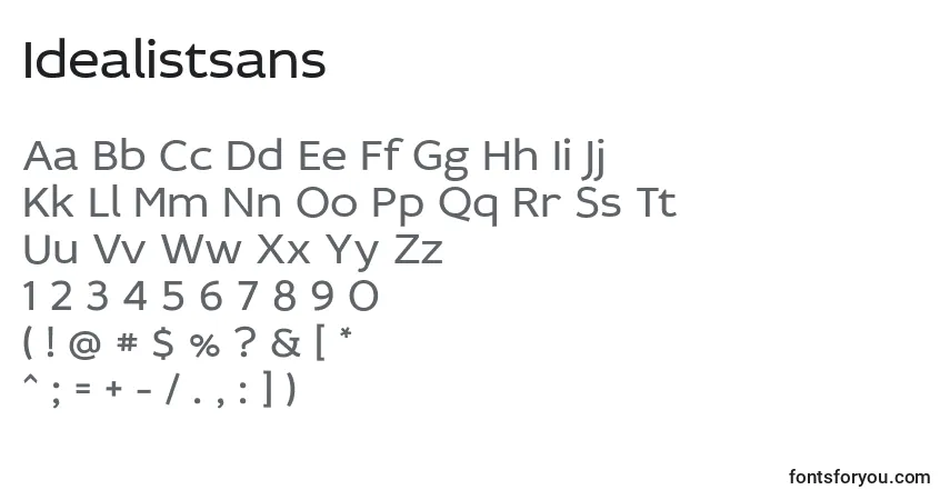 Idealistsansフォント–アルファベット、数字、特殊文字