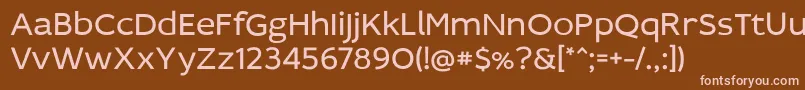 Idealistsans Font – Pink Fonts on Brown Background