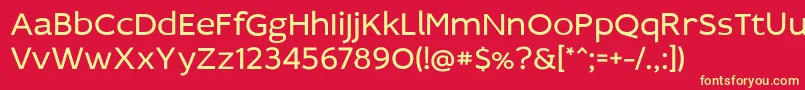 Idealistsans Font – Yellow Fonts on Red Background