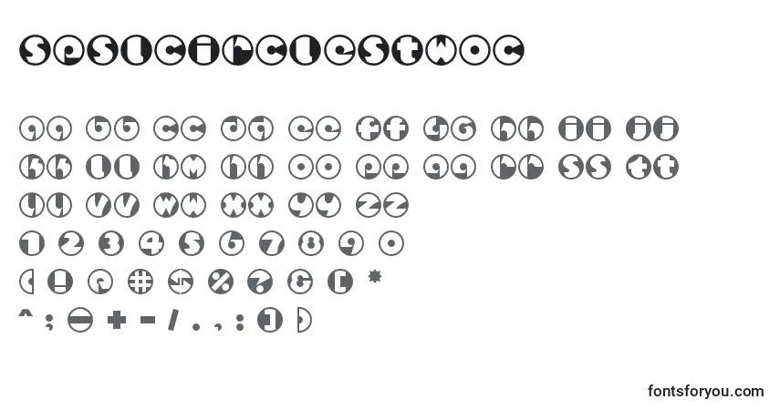 Шрифт Spslcirclestwoc – алфавит, цифры, специальные символы
