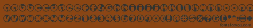 Spslcirclestwoc-fontti – mustat fontit ruskealla taustalla