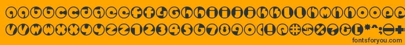 Шрифт Spslcirclestwoc – чёрные шрифты на оранжевом фоне