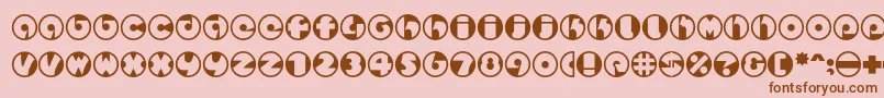 Spslcirclestwoc-Schriftart – Braune Schriften auf rosa Hintergrund