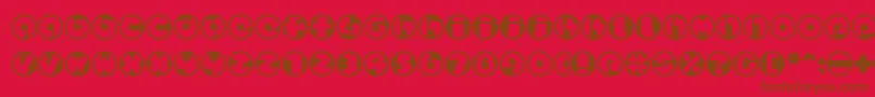 Spslcirclestwoc-fontti – ruskeat fontit punaisella taustalla