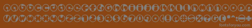 Spslcirclestwoc-fontti – harmaat kirjasimet ruskealla taustalla