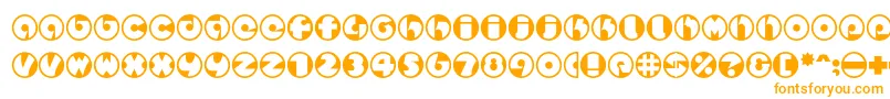 Spslcirclestwoc-Schriftart – Orangefarbene Schriften auf weißem Hintergrund
