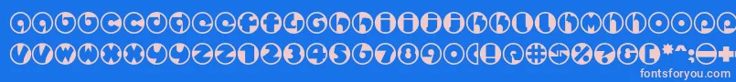 Шрифт Spslcirclestwoc – розовые шрифты на синем фоне