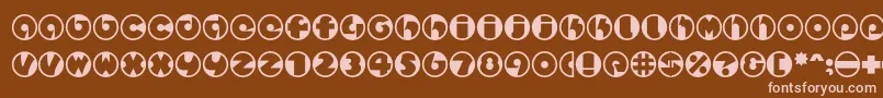 Spslcirclestwoc Font – Pink Fonts on Brown Background