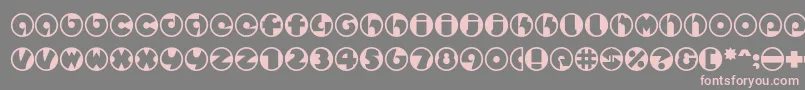 フォントSpslcirclestwoc – 灰色の背景にピンクのフォント
