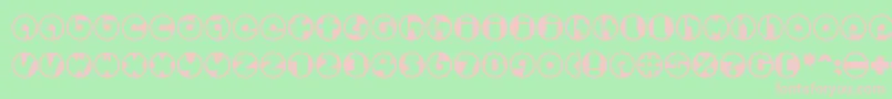 フォントSpslcirclestwoc – 緑の背景にピンクのフォント