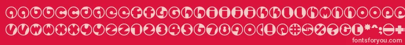 フォントSpslcirclestwoc – 赤い背景にピンクのフォント