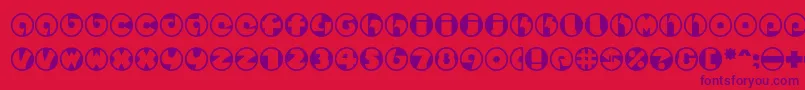 Шрифт Spslcirclestwoc – фиолетовые шрифты на красном фоне