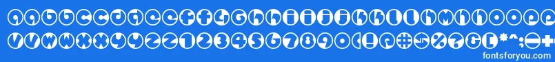 Spslcirclestwoc Font – White Fonts on Blue Background