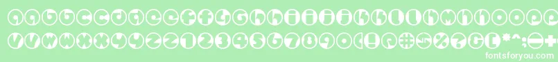 Spslcirclestwoc Font – White Fonts on Green Background