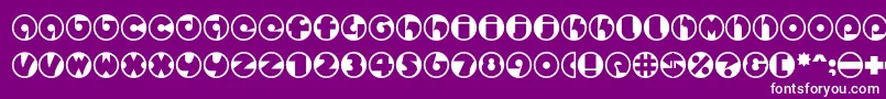 Fonte Spslcirclestwoc – fontes brancas em um fundo violeta