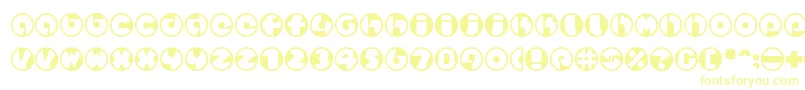 Czcionka Spslcirclestwoc – żółte czcionki