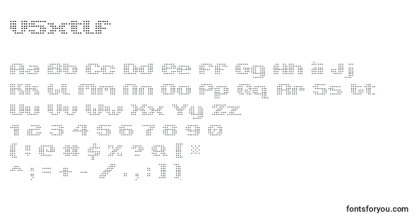 Schriftart V5xtlf – Alphabet, Zahlen, spezielle Symbole