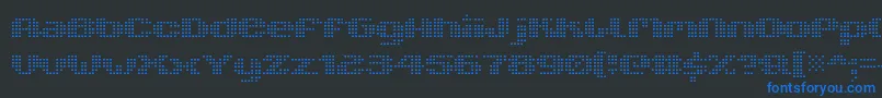 Шрифт V5xtlf – синие шрифты на чёрном фоне
