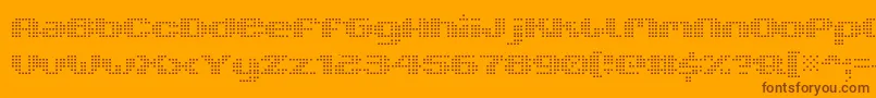 V5xtlf Font – Brown Fonts on Orange Background