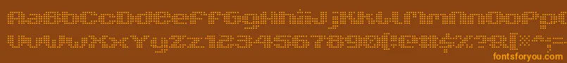 V5xtlf Font – Orange Fonts on Brown Background