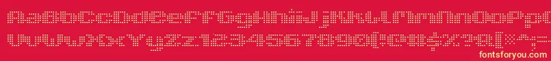 V5xtlf Font – Yellow Fonts on Red Background