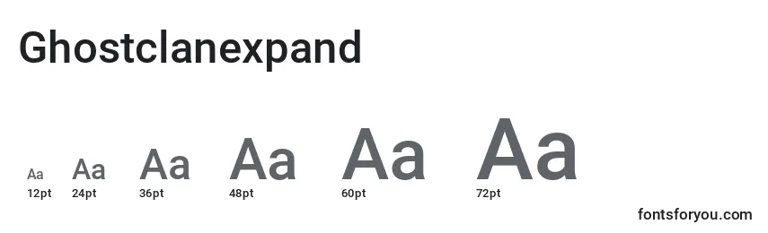 Ghostclanexpand Font Sizes