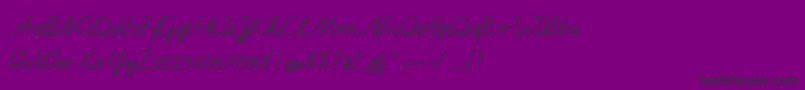 BienchenA Font – Black Fonts on Purple Background