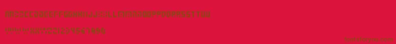 Elabfont Font – Brown Fonts on Red Background