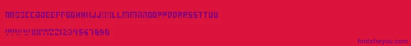 Elabfont-Schriftart – Violette Schriften auf rotem Hintergrund