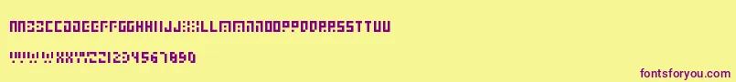Więcej informacji o czcionce Elabfont Czcionka Elabfont – fioletowe czcionki na żółtym tle