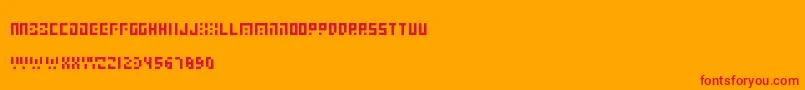 Elabfont Font – Red Fonts on Orange Background
