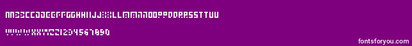 Elabfont-fontti – valkoiset fontit violetilla taustalla