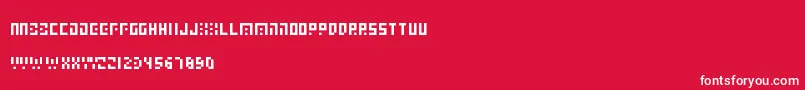 Elabfont Font – White Fonts on Red Background