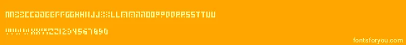 Elabfont Font – Yellow Fonts on Orange Background