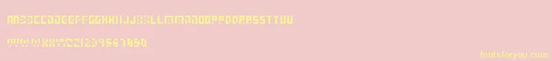 Elabfont Font – Yellow Fonts on Pink Background