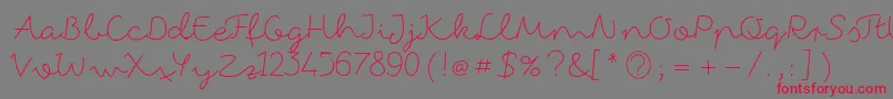 FoxInTheSnow Font – Red Fonts on Gray Background