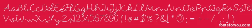 FoxInTheSnow Font – White Fonts on Red Background
