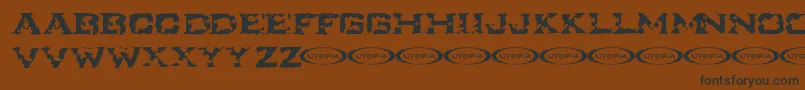 Ikart ffy Font – Black Fonts on Brown Background