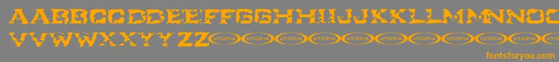 Шрифт Ikart ffy – оранжевые шрифты на сером фоне