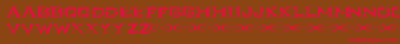 Ikart ffy Font – Red Fonts on Brown Background