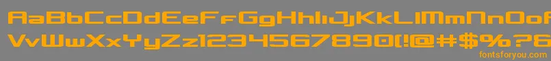 フォントConcielianbold – オレンジの文字は灰色の背景にあります。
