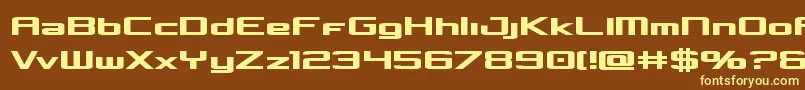 Concielianbold-Schriftart – Gelbe Schriften auf braunem Hintergrund