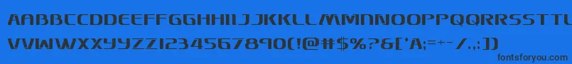 Skymarshalcond Font – Black Fonts on Blue Background