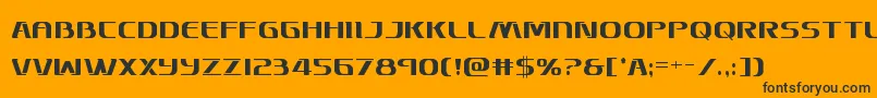 Skymarshalcond Font – Black Fonts on Orange Background