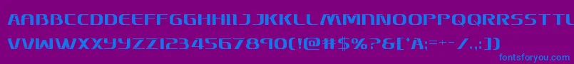 Skymarshalcond Font – Blue Fonts on Purple Background