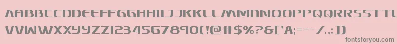 フォントSkymarshalcond – ピンクの背景に灰色の文字