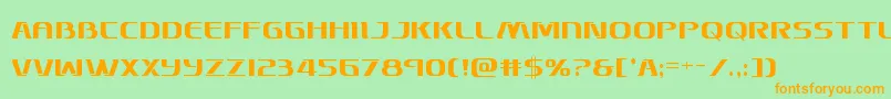 Skymarshalcond Font – Orange Fonts on Green Background