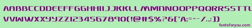 Skymarshalcond Font – Purple Fonts on Green Background