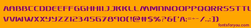 Skymarshalcond Font – Purple Fonts on Orange Background